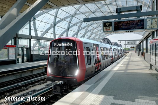 Nová generace vlaků typu DT6 pro Hamburger Hochbahn