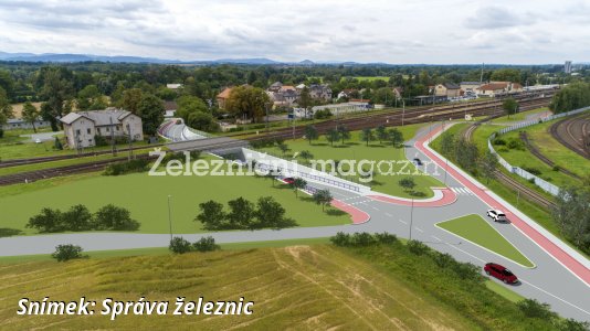 Namísto čtyřkolejného přejezdu ve Studénce vznikne podjezd